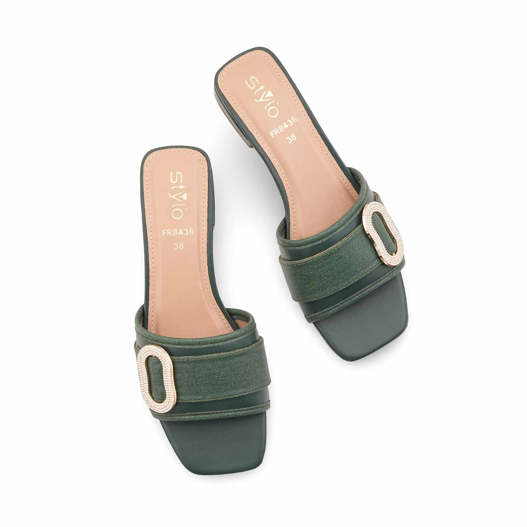 Green Formal Slipper For Ladies FR8436