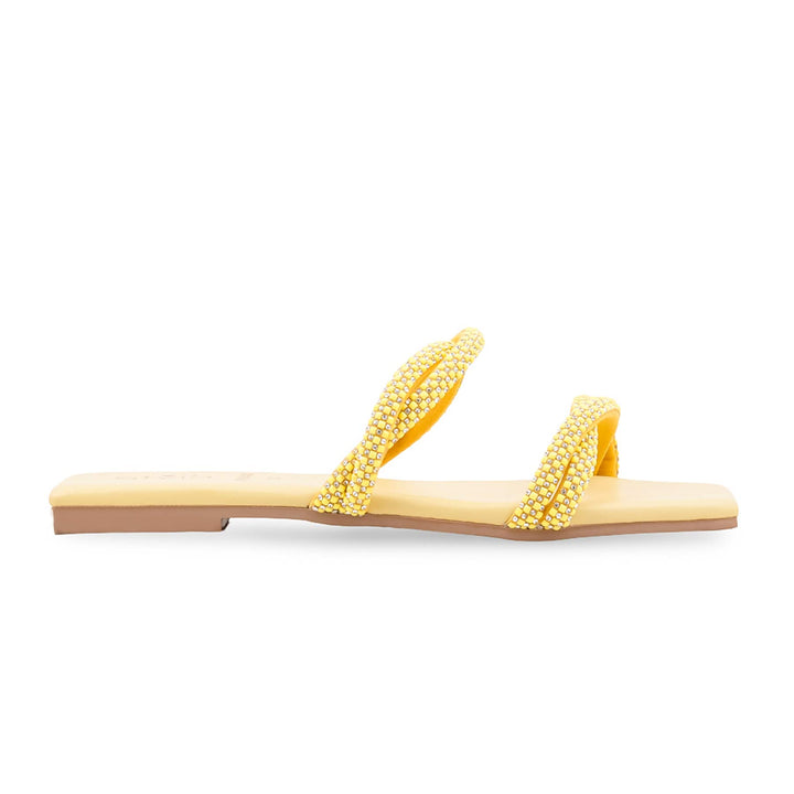 Yellow Formal Slipper For Women FR8440