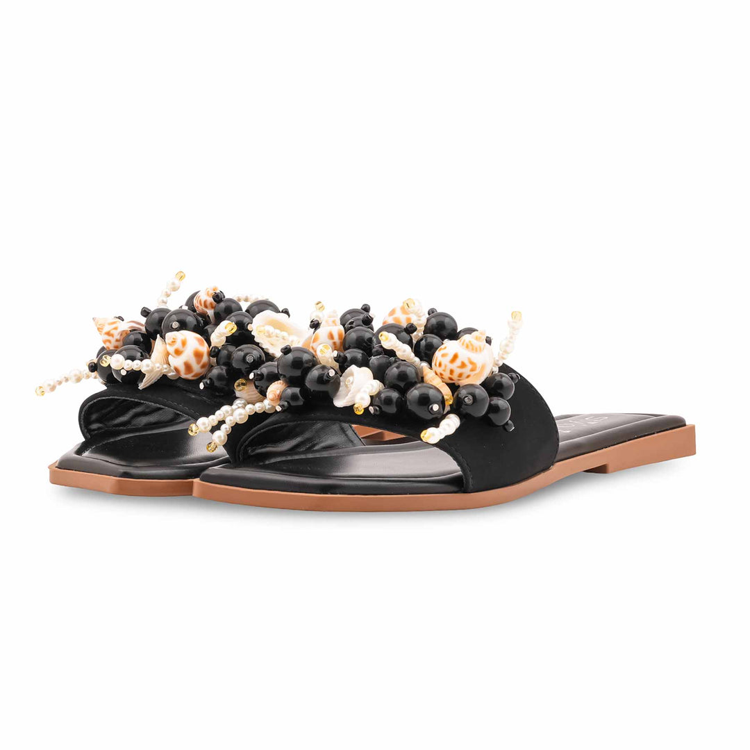 Black Formal Slipper For Ladies FR8444