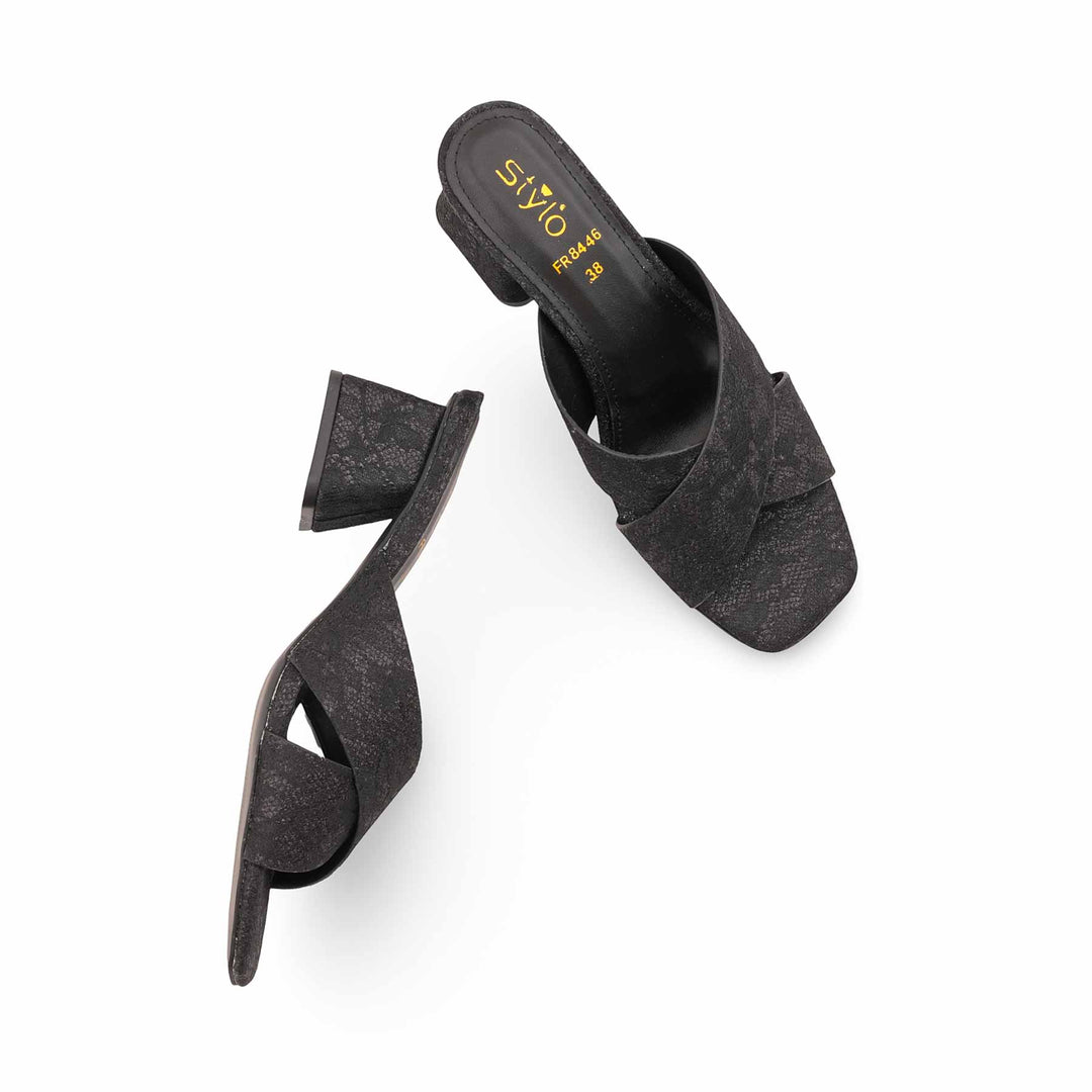 Black Formal Slipper For Women FR8446