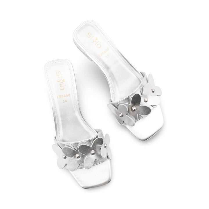 Silver Formal Slipper For Ladies FR8450