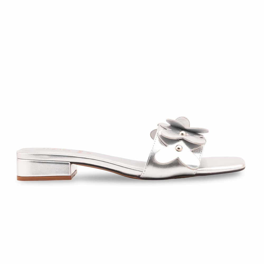 Silver Formal Slipper For Ladies FR8450