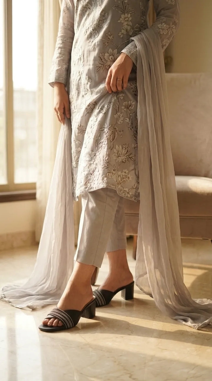 Black Formal Slipper For Ladies FR8455
