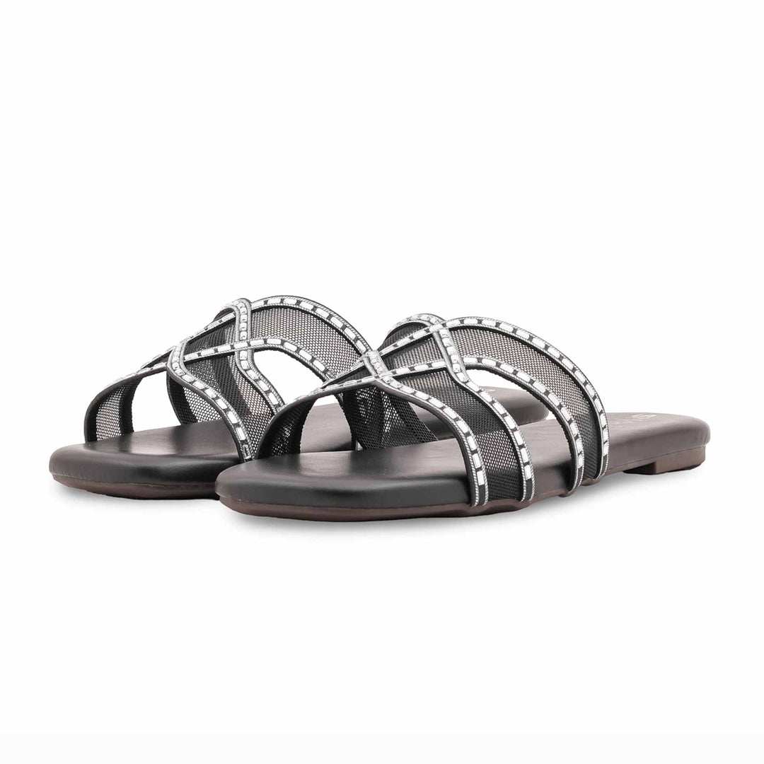Black Formal Slipper For Ladies FR8458