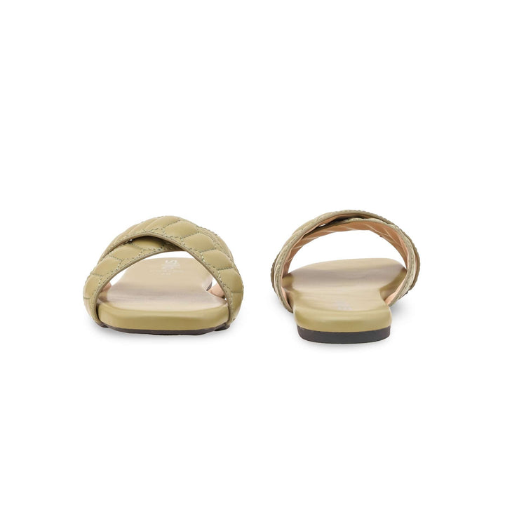 Olive Formal Slipper For Women FR8460