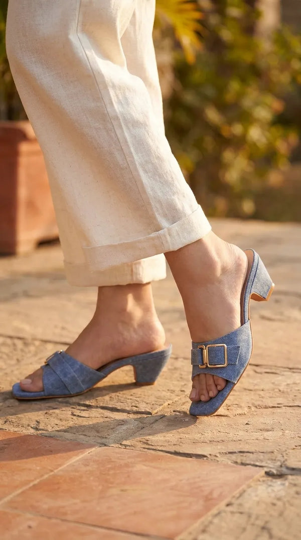 Blue Formal Slipper For Women FR8461