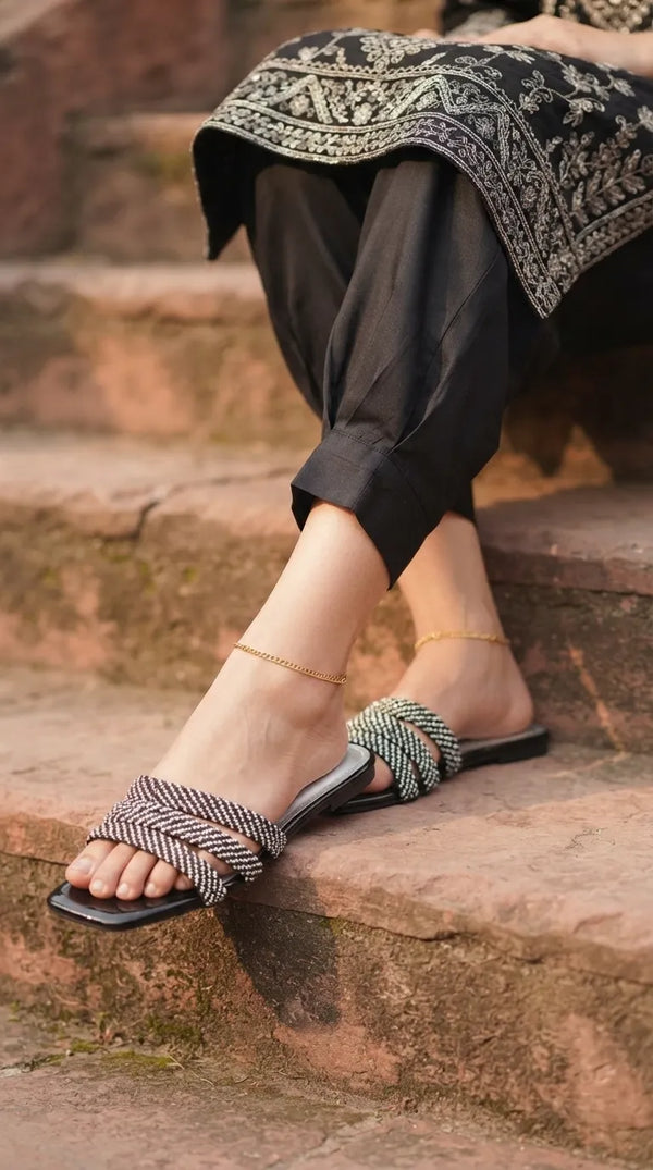 Black Formal Slipper For Women FR8462