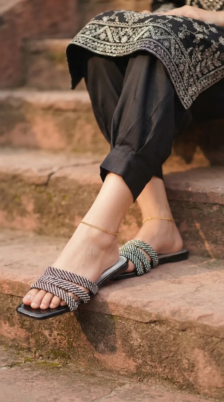 Black Formal Slipper For Women FR8462