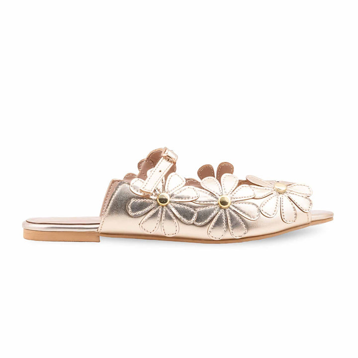 Golden Formal Slipper For Women FR8464