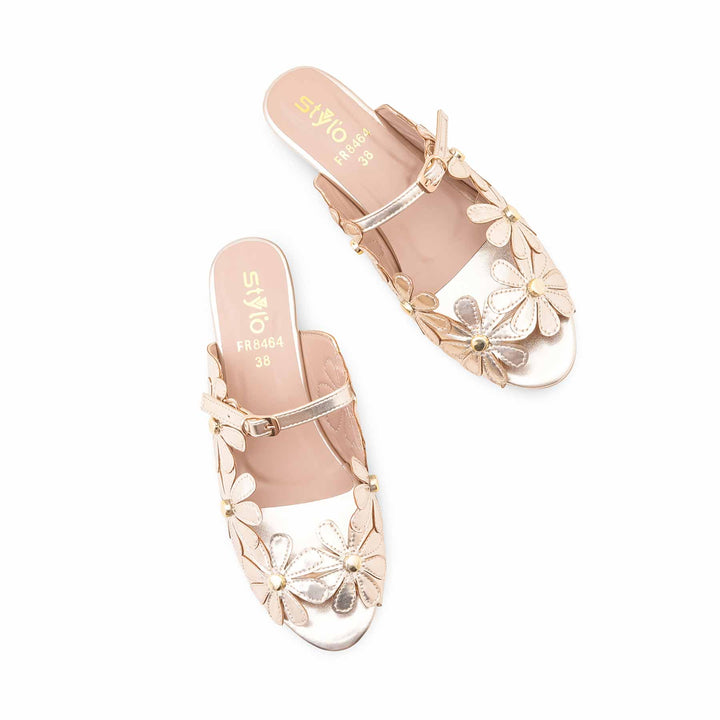 Golden Formal Slipper For Women FR8464