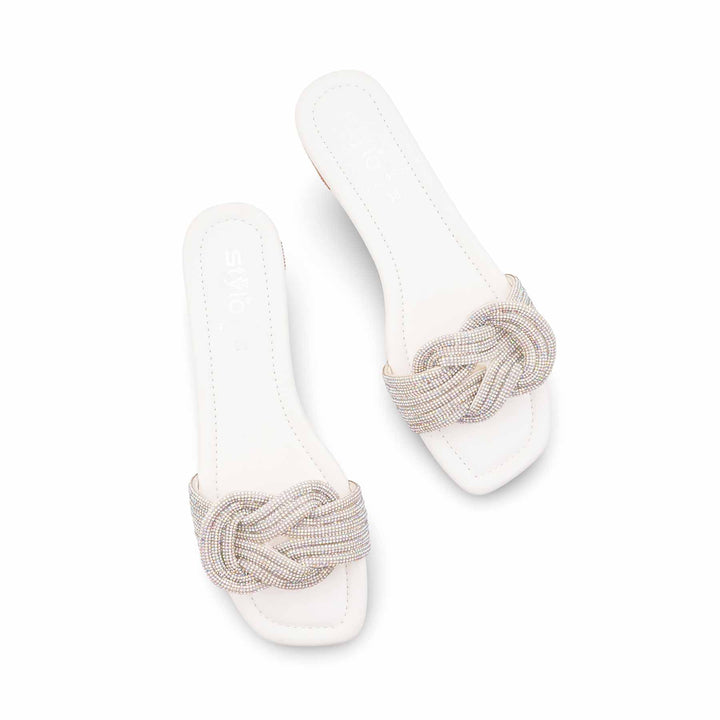 White Formal Slipper For Ladies FR8465