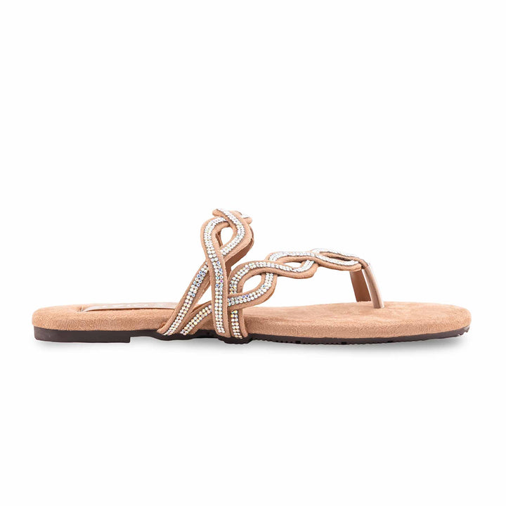 Beige Formal Slipper For Women FR8466