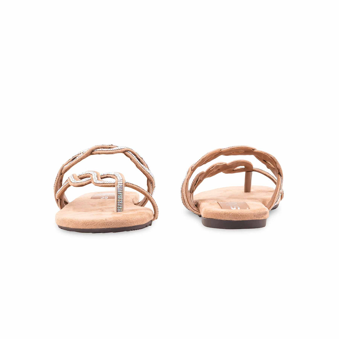 Beige Formal Slipper For Women FR8466