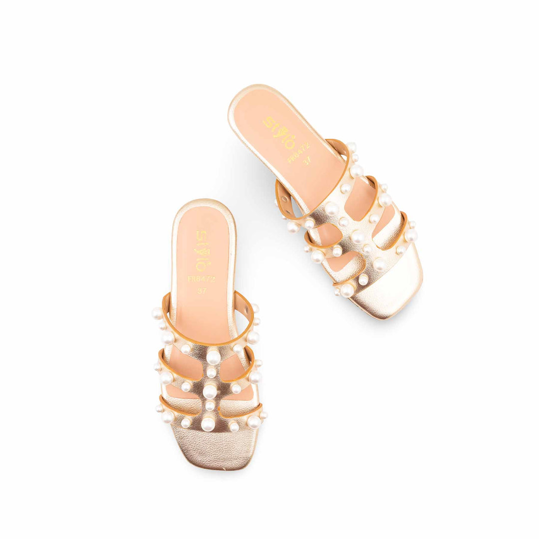 Golden Formal Slipper For Women FR8472