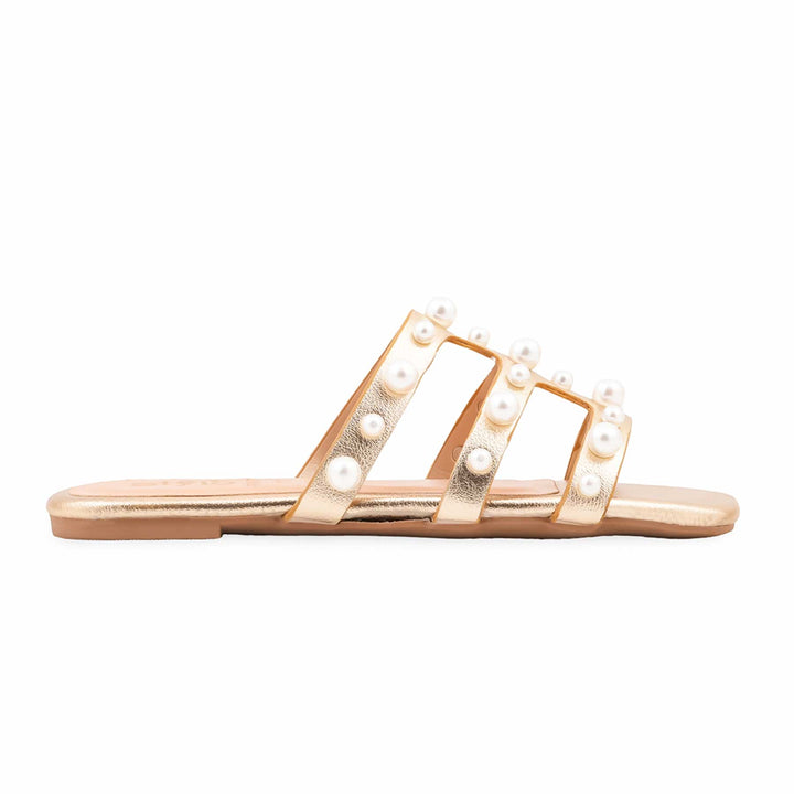Golden Formal Slipper For Women FR8472