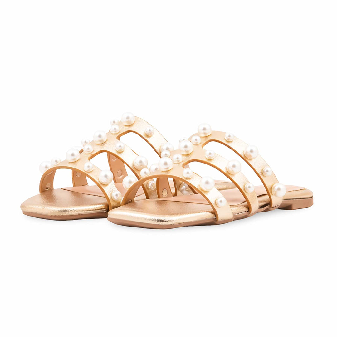 Golden Formal Slipper For Women FR8472