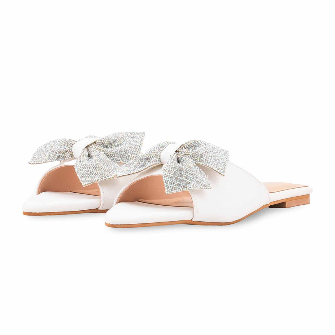 White Formal Slipper For Women FR8475