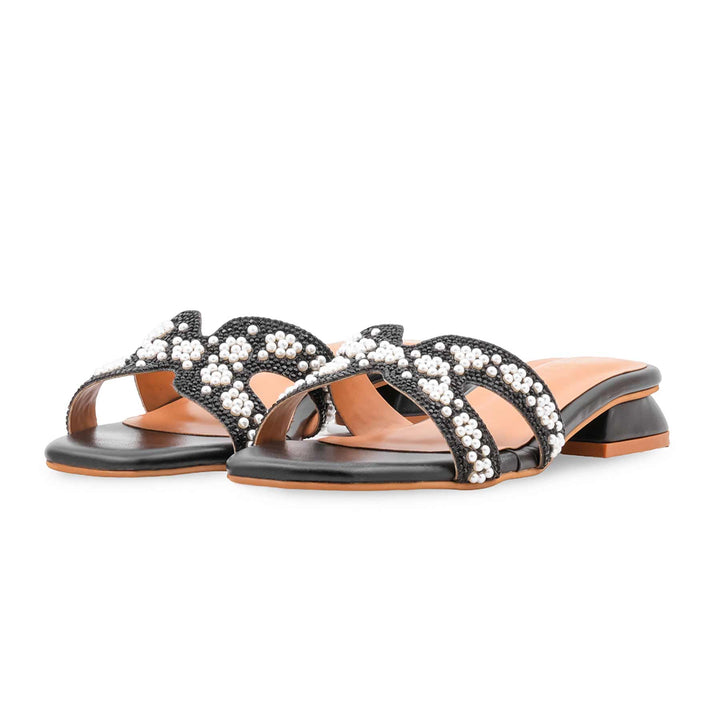 Black Formal Slipper For Ladies FR8477