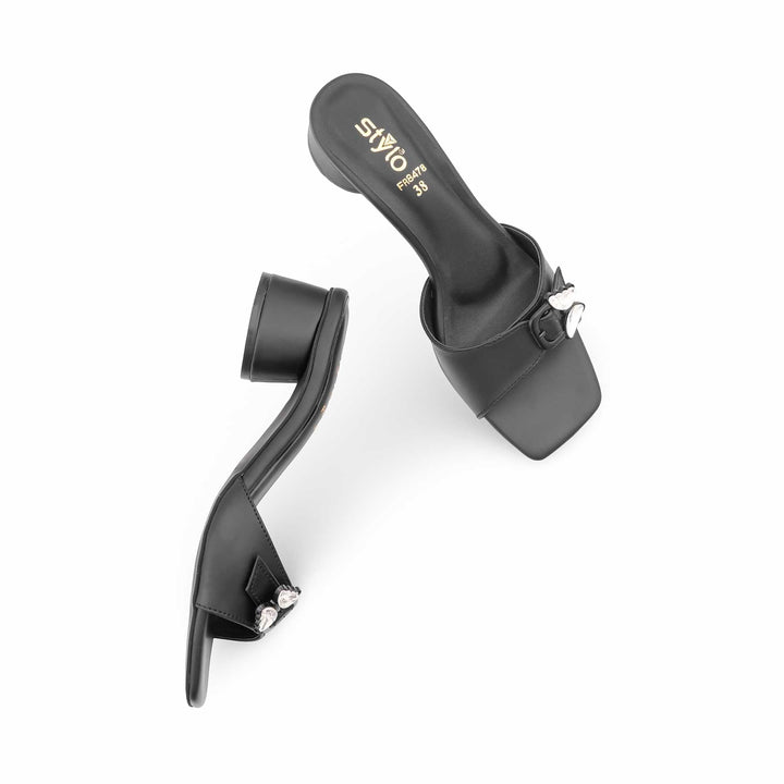 Black Formal Slipper For Ladies FR8478