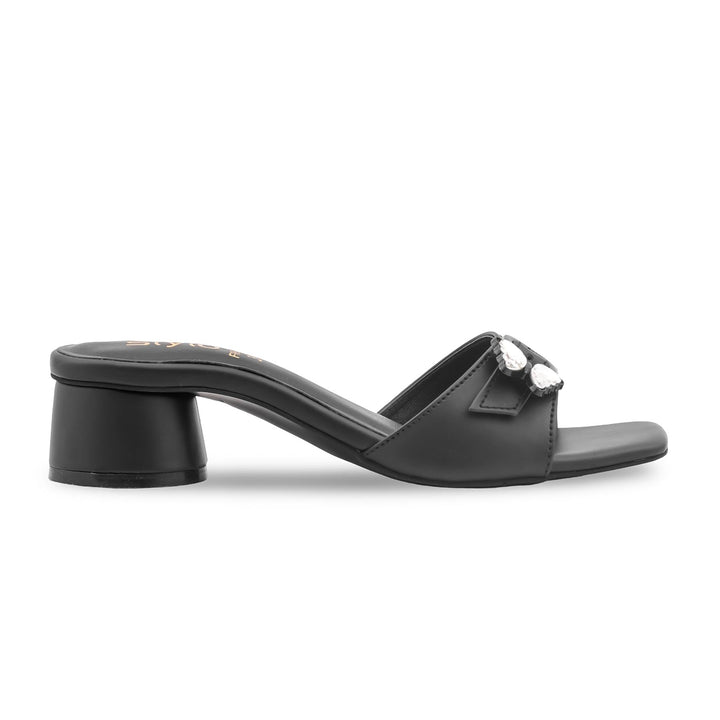 Black Formal Slipper For Ladies FR8478