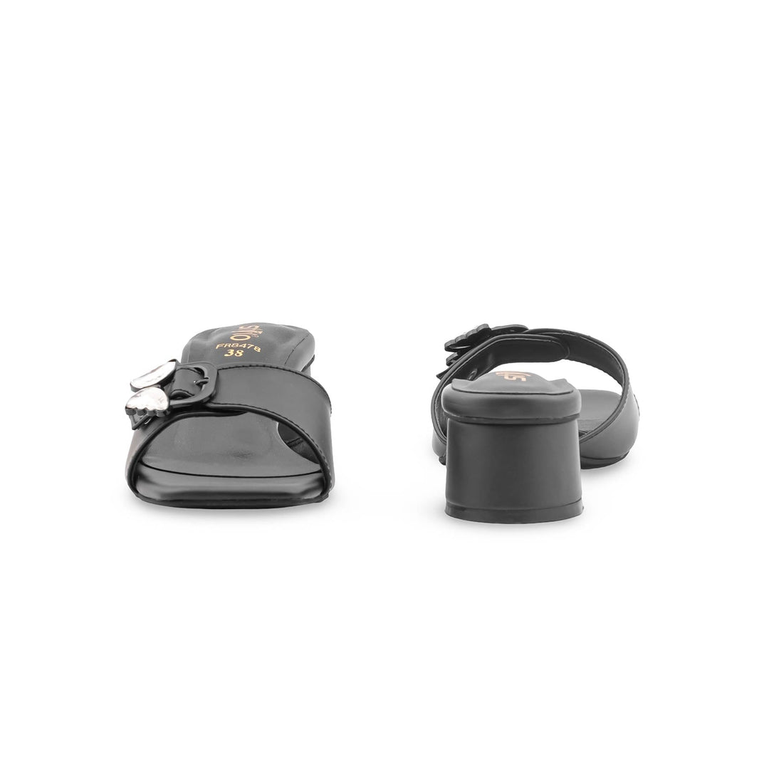 Black Formal Slipper For Ladies FR8478
