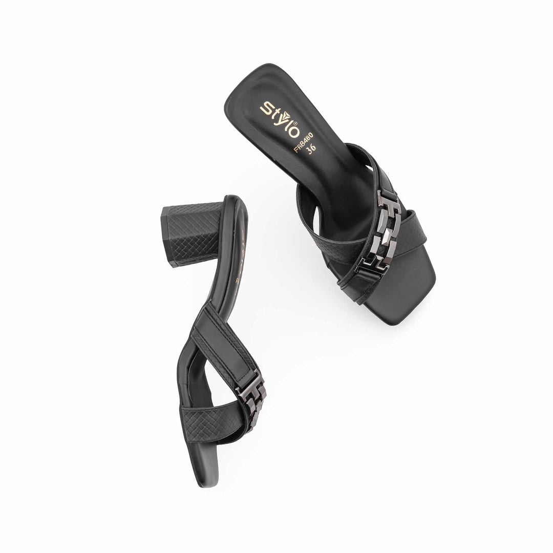 Black Formal Slipper For Women FR8480