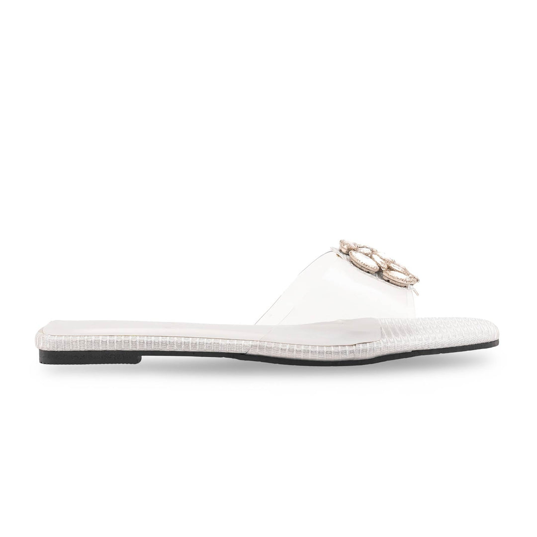 Silver Formal Slipper For Women FR8486