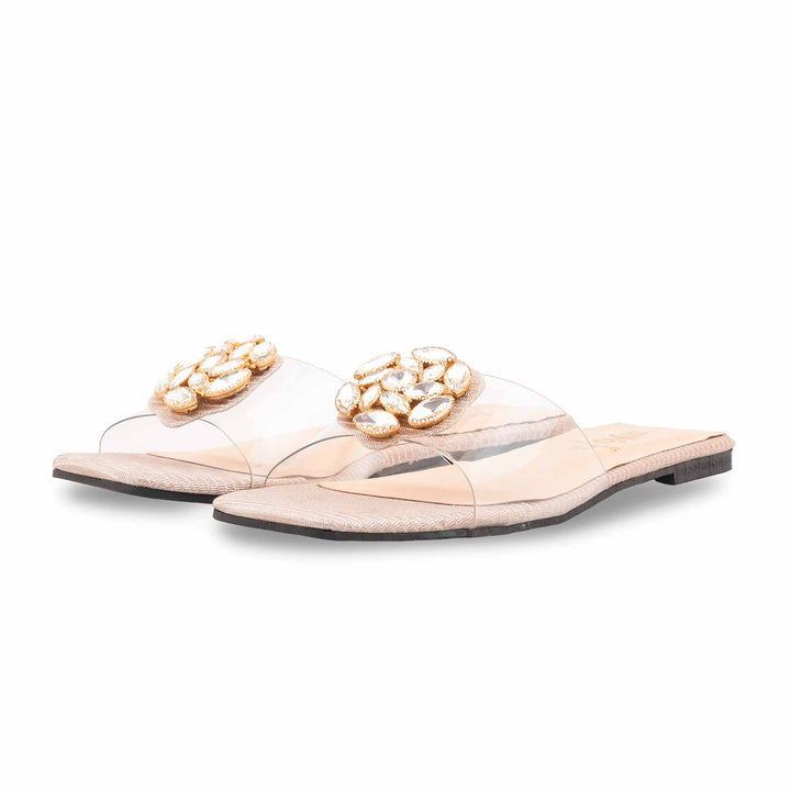 Peach Formal Slipper For Women FR8486