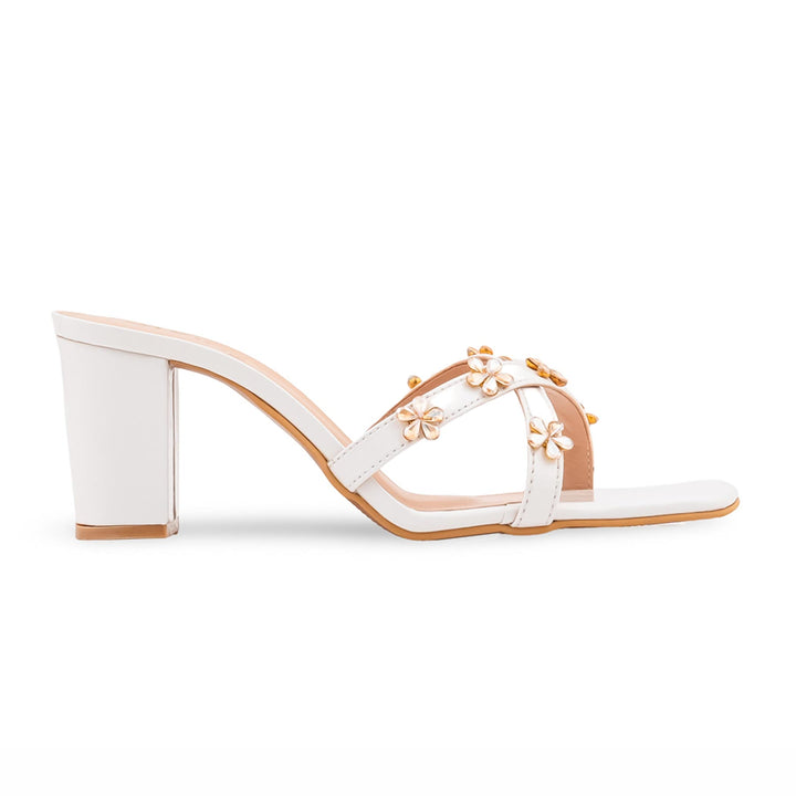 White Formal Slipper For Women FR8490