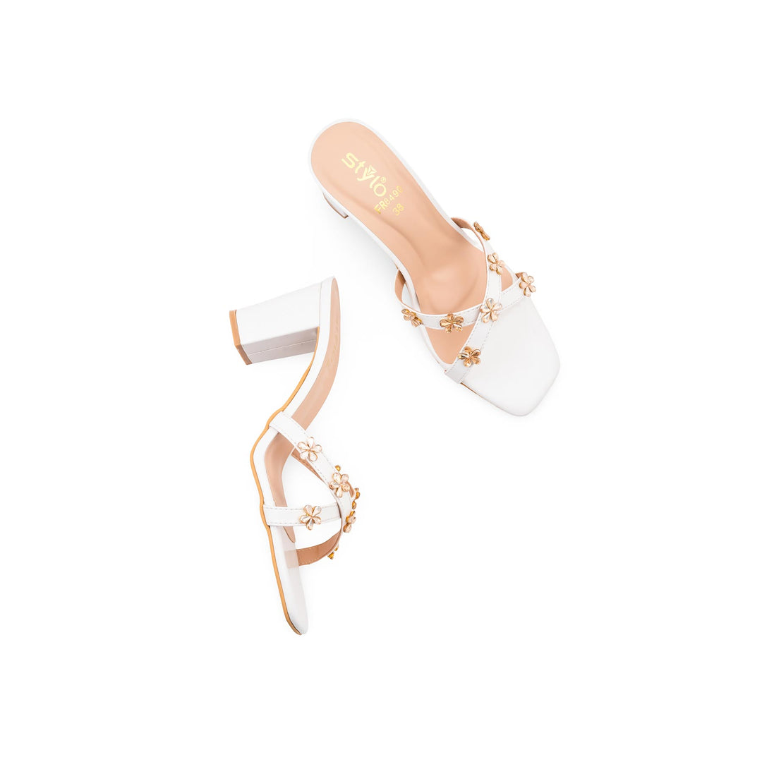White Formal Slipper For Women FR8490