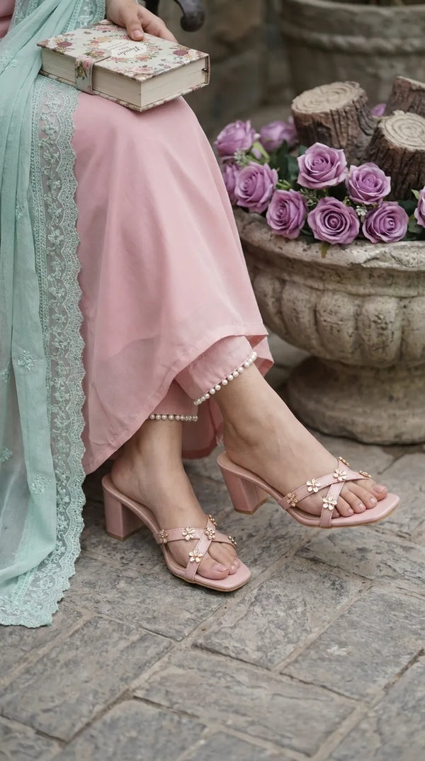 Pink Formal Slipper For Women FR8490