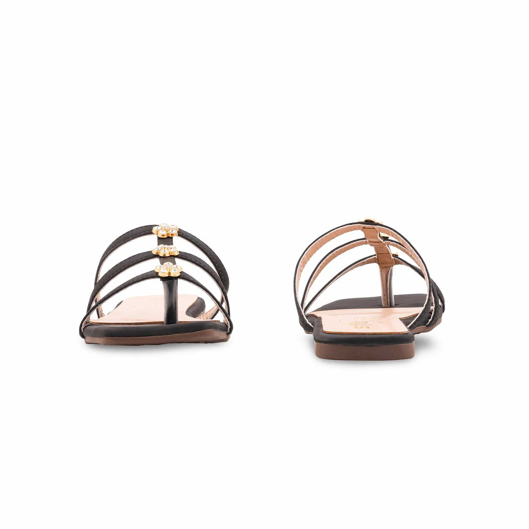 Black Formal Slipper For Ladies FR8491