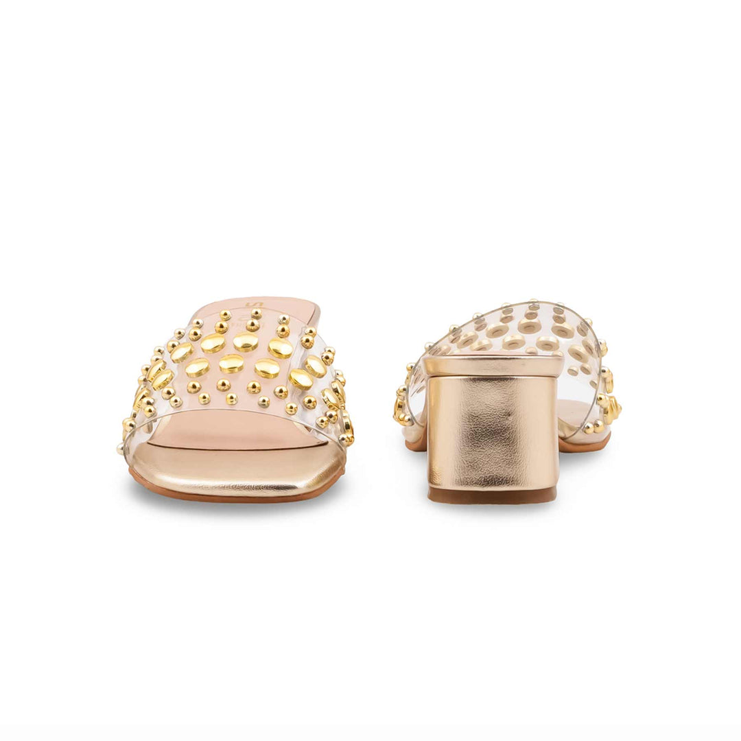 Golden Formal Slipper For Women FR8492