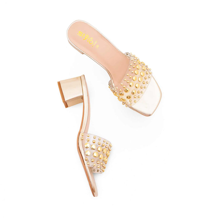 Golden Formal Slipper For Women FR8492