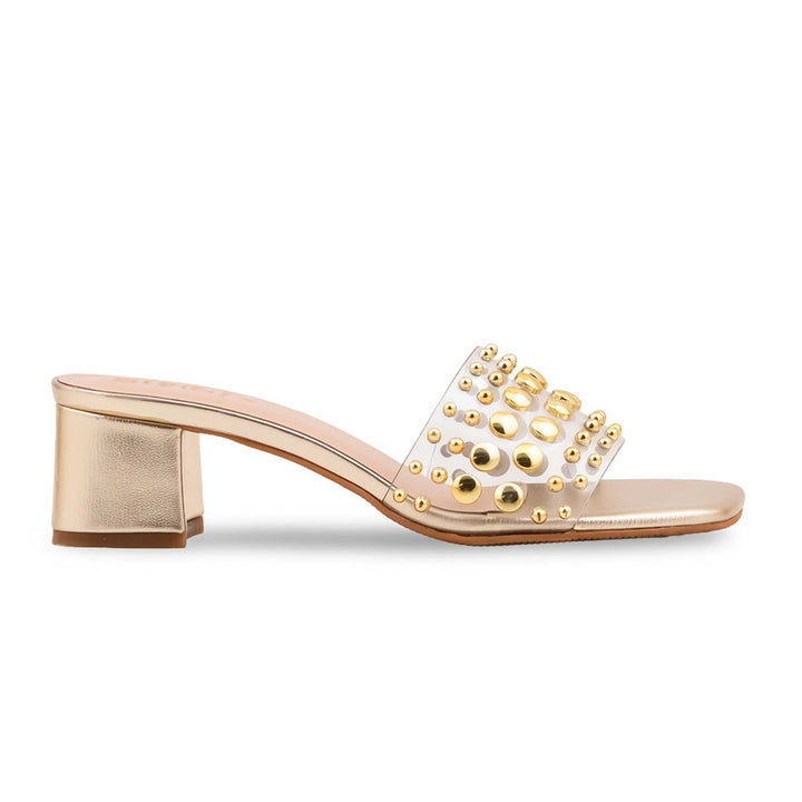 Golden Formal Slipper For Women FR8492