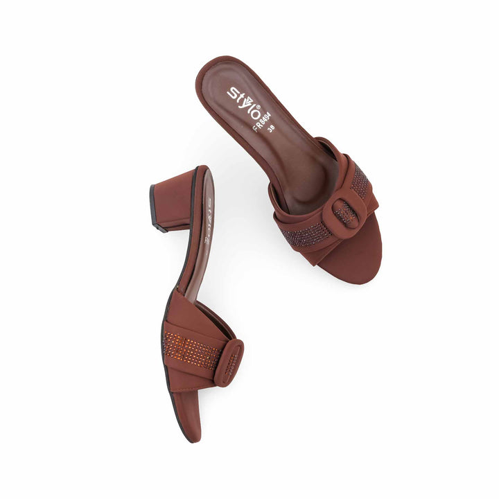 Coffee Formal Slipper For Women FR8494