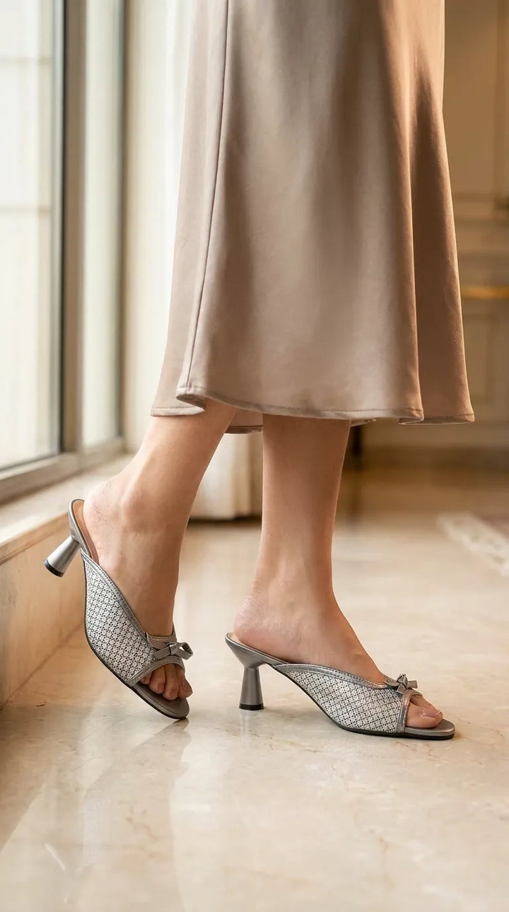 Grey Formal Slipper For Women FR8495