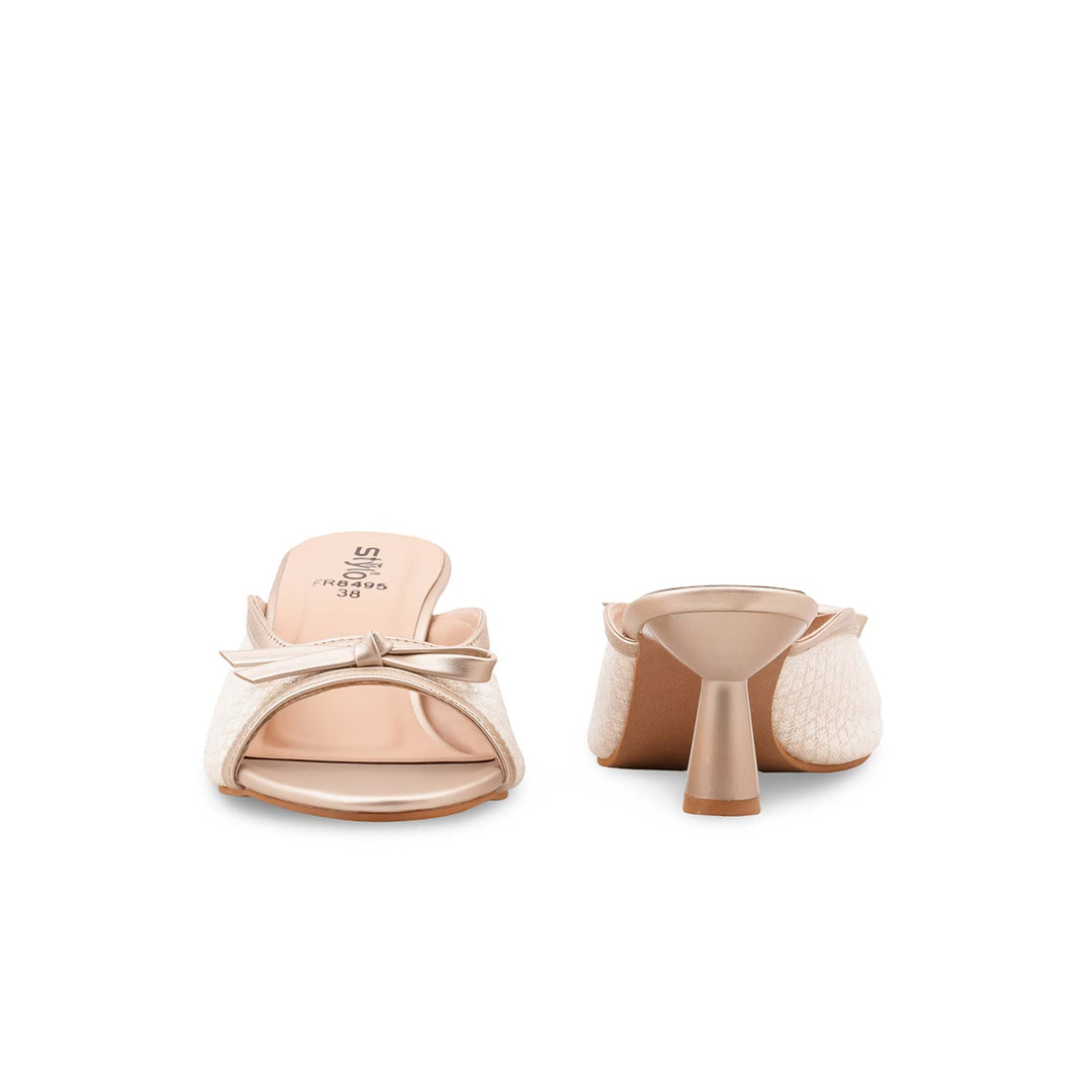 Golden Formal Slipper For Women FR8495