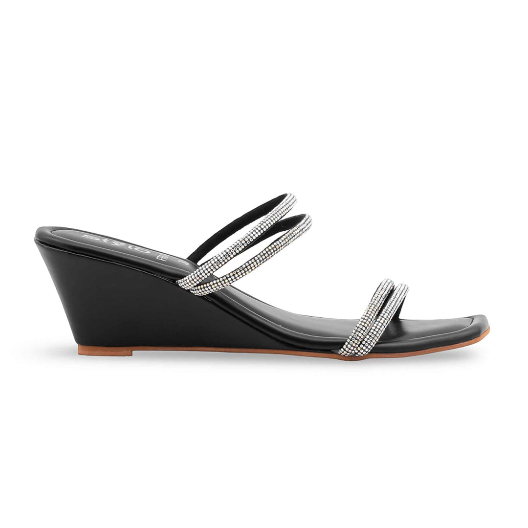 Black Formal Slipper For Ladies FR8498
