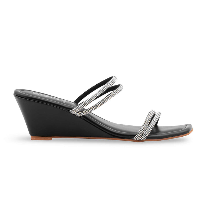 Black Formal Slipper For Ladies FR8498