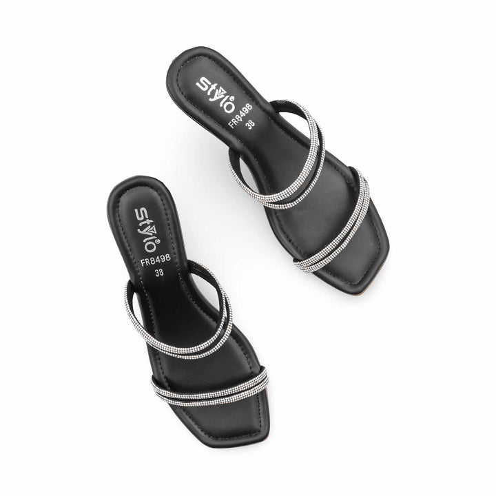 Black Formal Slipper For Ladies FR8498