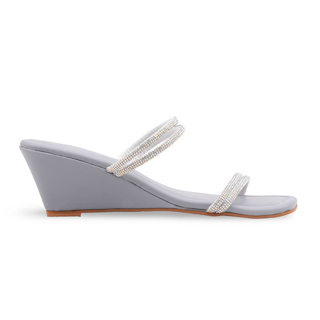 Grey Formal Slipper For Ladies FR8498