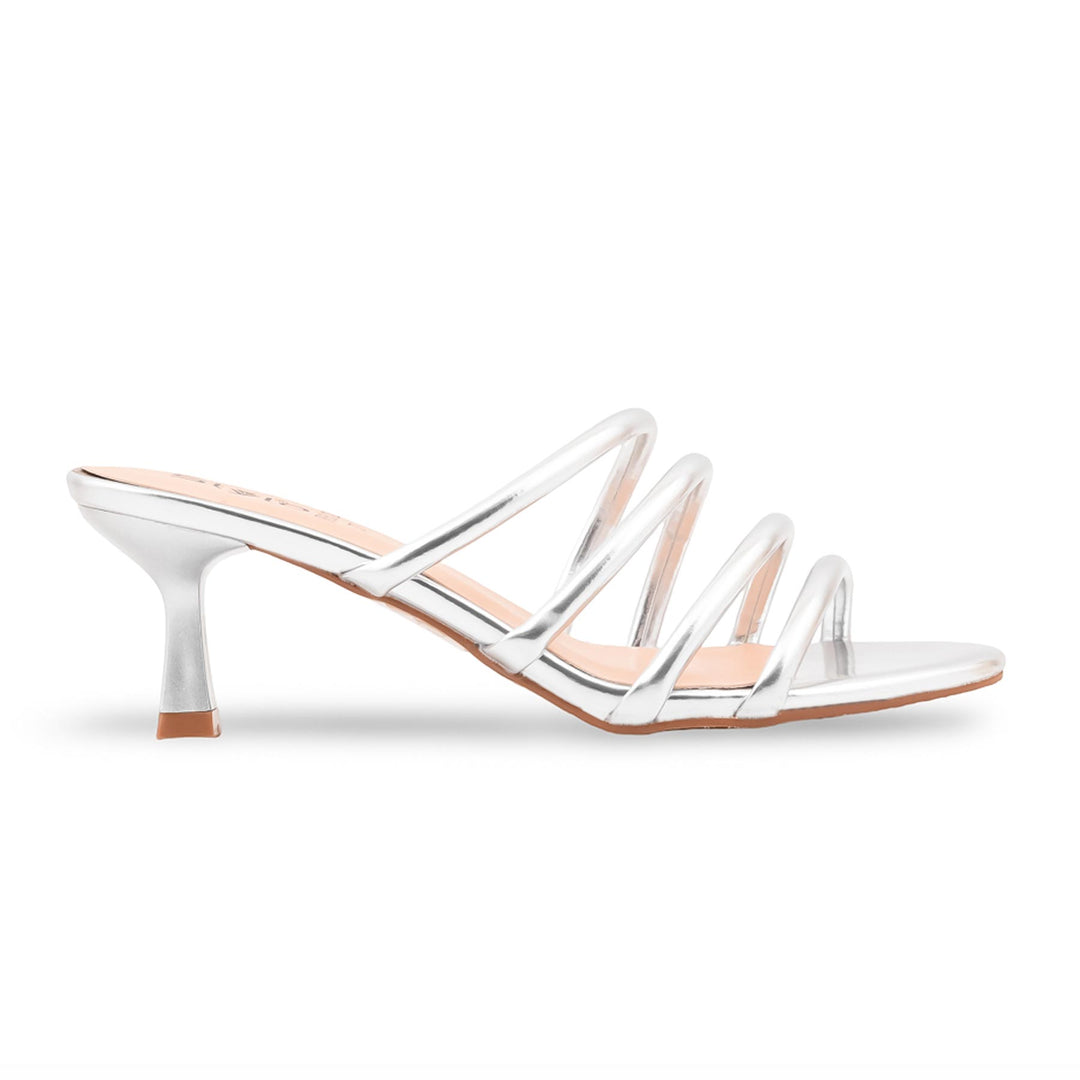 Silver Formal Slipper For Women FR8512