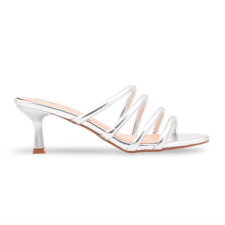 Silver Formal Slipper For Women FR8512