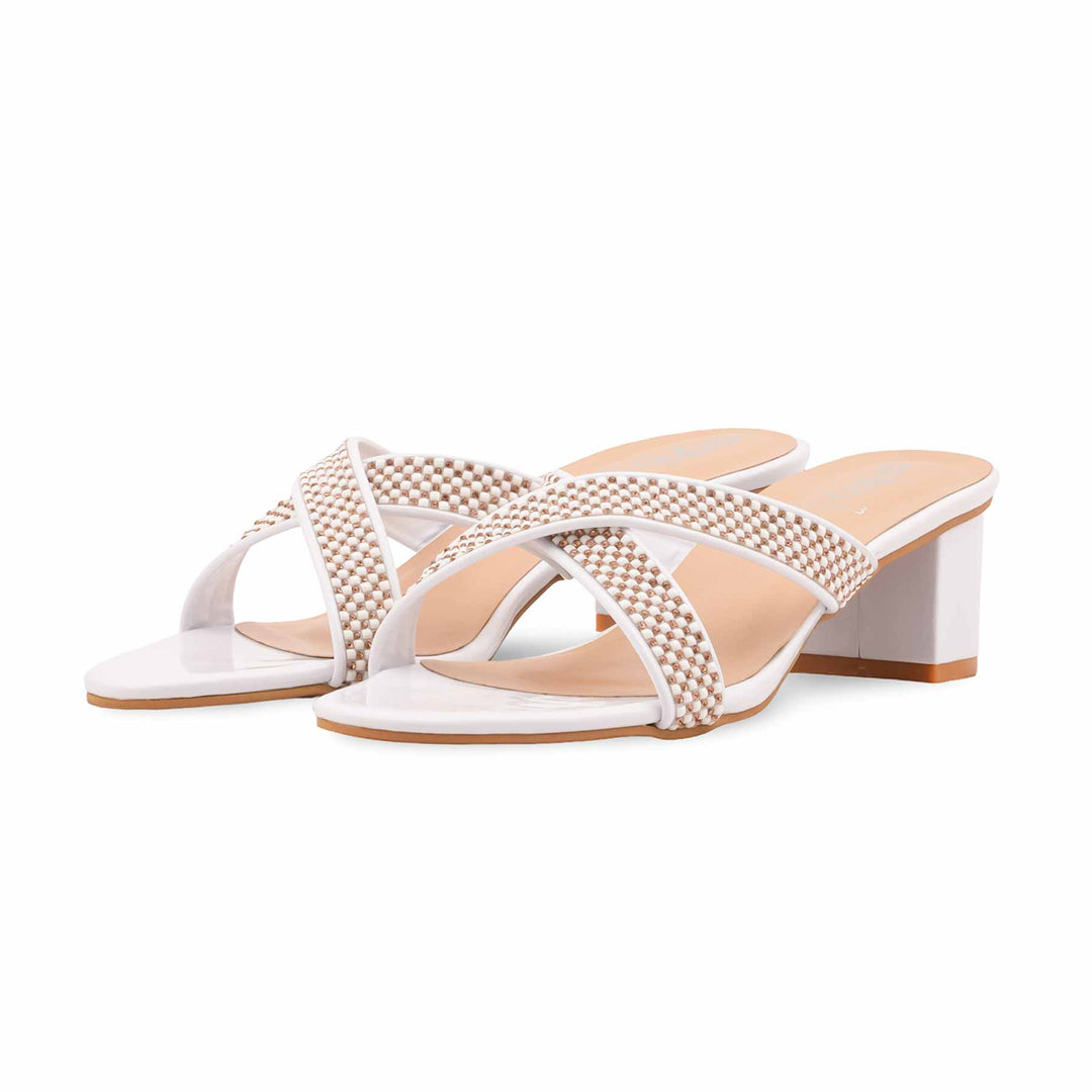 White Formal Slipper For Ladies FR8523
