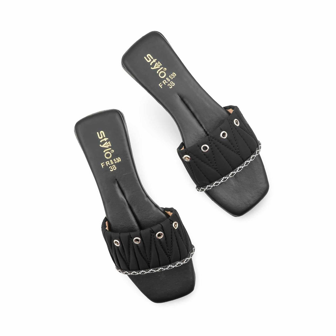 Black Formal Slipper For Women FR8530