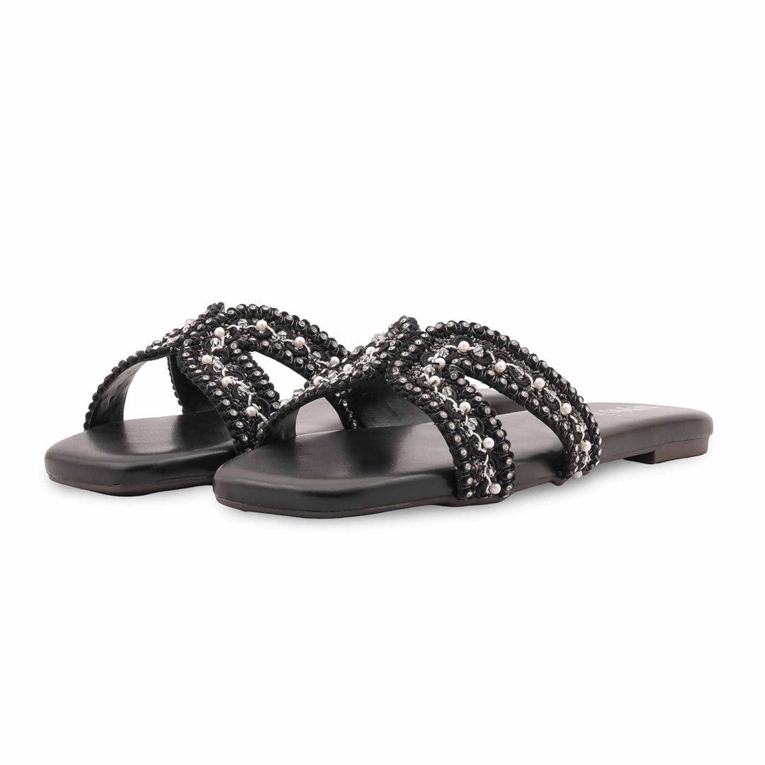 Black Formal Slipper For Ladies FR8531