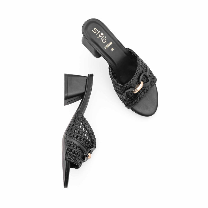 Black Formal Slipper For Women FR8536