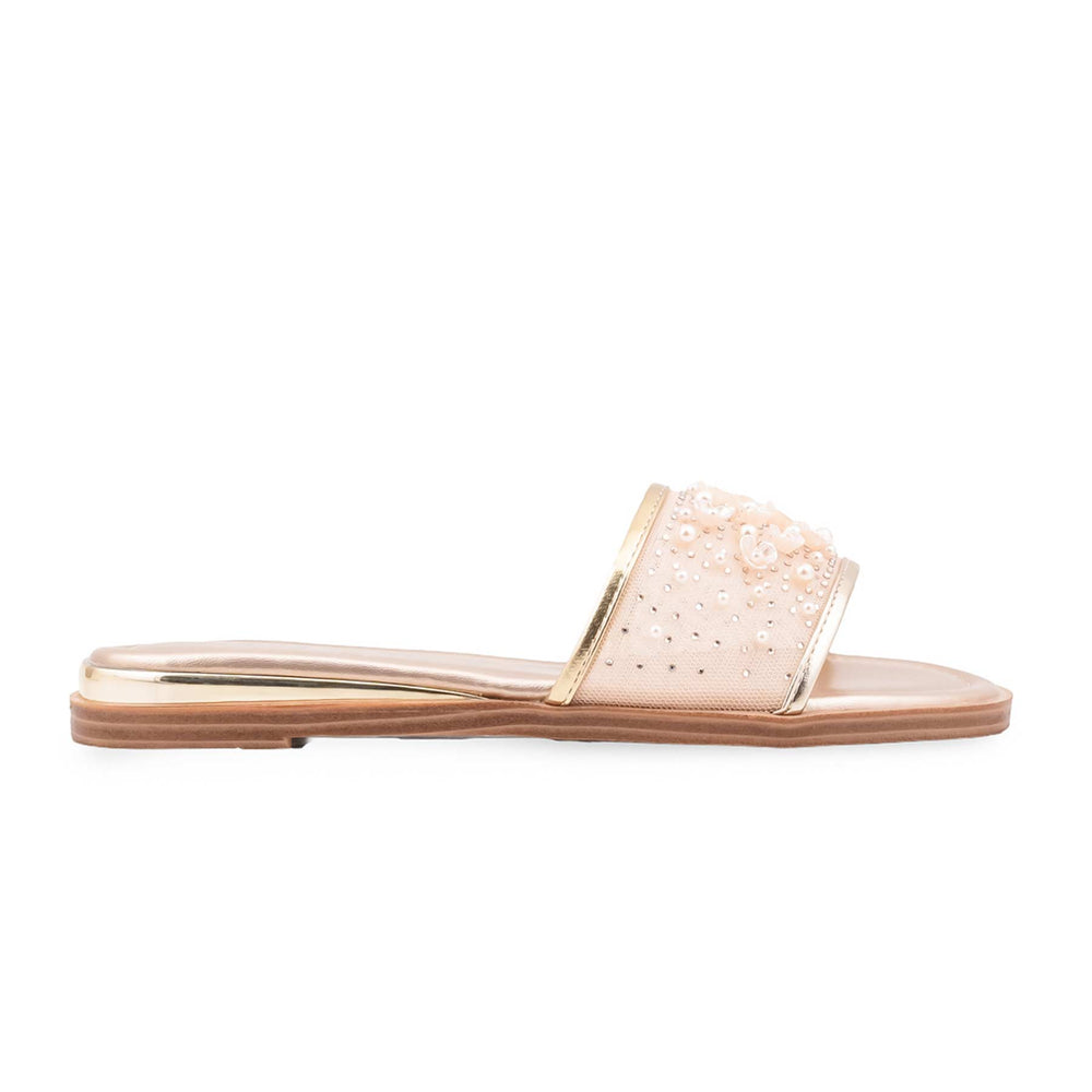 Golden Formal Slipper For Women FR8540