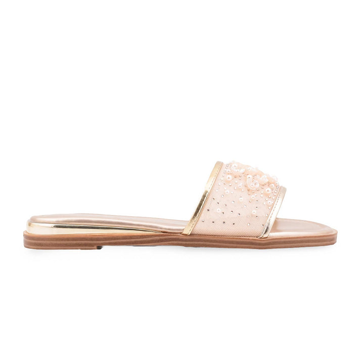 Golden Formal Slipper For Women FR8540